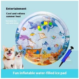 Summer Cooling Pet Water Bed Cushion Ice Pad Dog Sleeping Square Mat For Puppy Dogs Cats Pet Kennel Cool Cold (Option: Ice pad large size-1PCS)