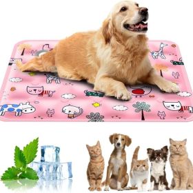 120*70cm Dog Cooling Mat, 2026 New Summer Pet Mats, Portable Pet Cooling Pad for Travel, Washable Gel Coolings Mat for Dogs and Cats Indoor Outdo (title: default title)